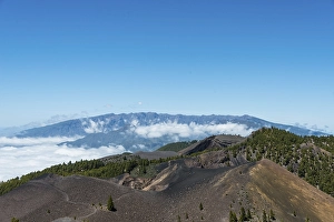 Volcanic landscape on the Ruta de los Volcanes view of the caldera
