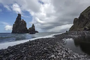 Volcanic rock formations, Ilheus da Ribeira da Janela rock spires