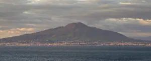 The volcano Vesuvius in the late evening sun