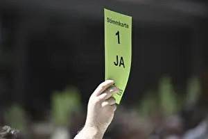Voting card, ballot paper, YES