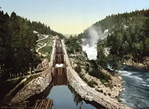 Vrangfoss lock on the Bandak-Nordsjo Canal