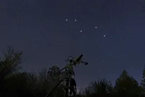Vulpecula star constellation, Night sky