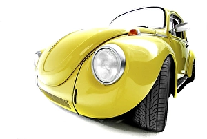 VW Beetle, studio shot, cutout