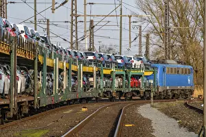VW plant, Emden, new cars, car transporter