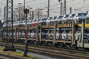 VW plant, Emden, new cars, car transporter