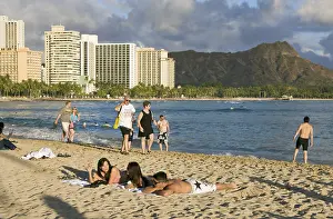 Waikiki Beach and Diamond Head volcanic crater