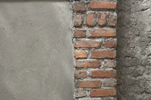 Category Historic EN Prints: Wall with brick pillar