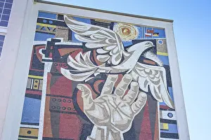 Wall mosaic, facade of former Magnet department store