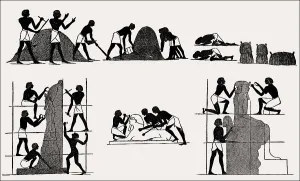 Wall paintings in El-Assasif, a necropolis near Luxor on the West Bank at Thebes