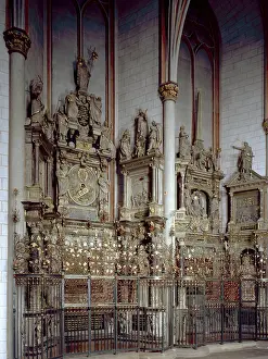 Wall tombs on the north side of the choir