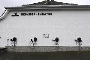 Category Historic EN Prints: There are wallboxes for tenants on a wall of the Heimhoftheater in Burbach-Wurgendorf / Wasserscheide with