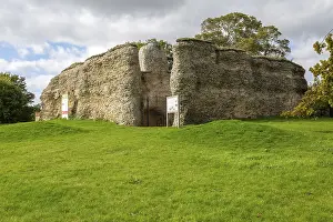 Walls of historic Walden Castle ruins