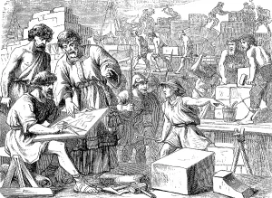 The walls of Jerusalem are built