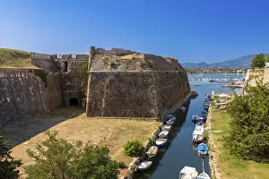 Walls of the old fortress in Kerkyra, Corfu