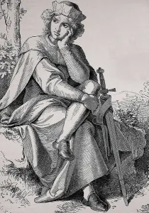 Walther von der Vogelweide is the most famous of the Middle High German lyric poets