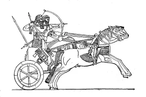 War chariot of the Assyrians, ca 3500 BC