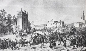 War of Independence Italy, Exodus of Durando's troops after the surrender of Vicenza on 11 June 1848