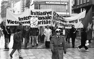Against the war in Vietnam, supporters of the peace movement demonstrated in Essen