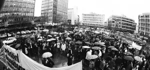 Against the war in Vietnam, supporters of the peace movement demonstrated in Essen