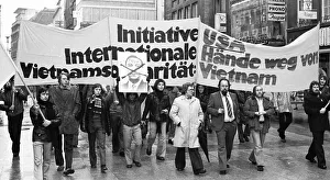 Against the war in Vietnam, supporters of the peace movement demonstrated in Essen