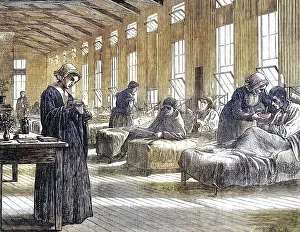 Ward in the smallpox hospital in Hampstead