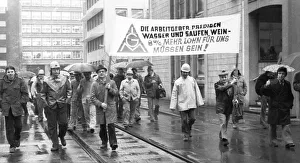 Warning strike and demonstration by IG Metall in the collective bargaining dispute on 9
