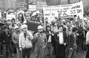 Warning strike and demonstration by IG Metall in the collective bargaining dispute on 9