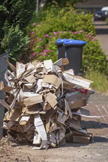 Waste paper and cardboard, Blue bin for waste paper