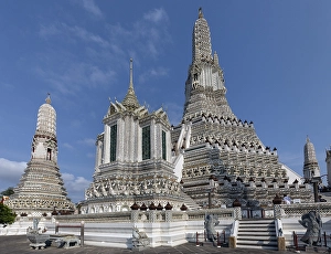 Category Buddhism Prints: Wat Arun, Temple of Dawn, Mondop and Phra Prang