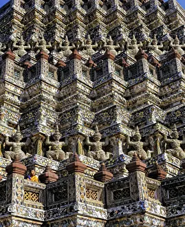 Wat Arun, Temple of Dawn, monk looking out from the terraces