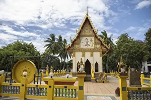 The Wat Bang Na Waeng near the City of Khemmarat in Province of Ubon Ratchathani in Isan of Thailand
