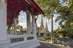 Category Buddhism Prints: Wat Pho Temple is Bangkok's oldest Buddhist monastery near the Grand Palace