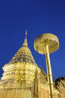 Wat Phra That Doi Suthep temple at dusk