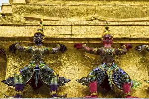 Category Buddhism Prints: Wat Phra Kaeo temple, old royal palace