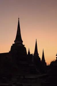 Wat Phra Si Sanphet at dusk, Ayutthaya, Thailand