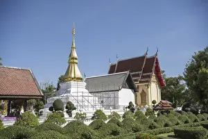 Wat Phrathat Kham Kaen in the Province of Khon Kaen in Thailand