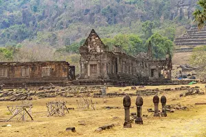 Category Buddhism Prints: Wat Phu mountain temple, Champasak province