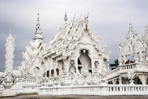Category Buddhism Prints: Wat Rong Khun temple or The White Wat