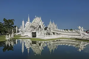 Wat Rong Khun, White Temple, by architect Chalermchai Kositpipat