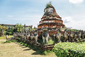 Wat Thammikarat temple, historic architecture in Ayutthaya