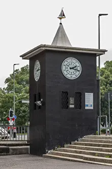 Water gauge at Neuss harbour - Neuss