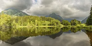 Water reflection in the moor pond
