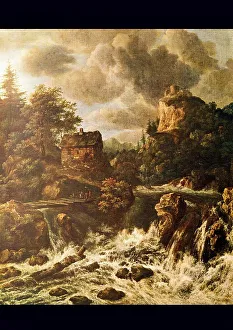The Waterfall, painted by Jacob Izaakszoon van Ruisdeael