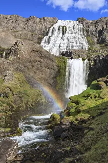 Waterfall, sunny, midday light