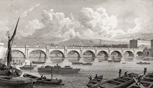 Waterloo Bridge, London, UK, illustration by Th