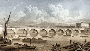 Waterloo Bridge, London, UK, illustration by Th