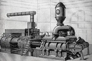 Waterworks pump for drinking water supply from 1880