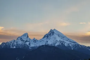 Watzmann at dusk in autumn, Berchtesgaden