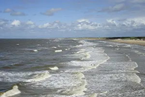 Waves on the beach of Scheveningen