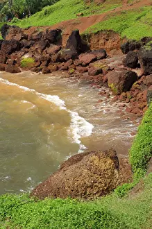 Category Historic EN Prints: Waves gushing anjuna beach Goa Maharashtra India Asia September 2010